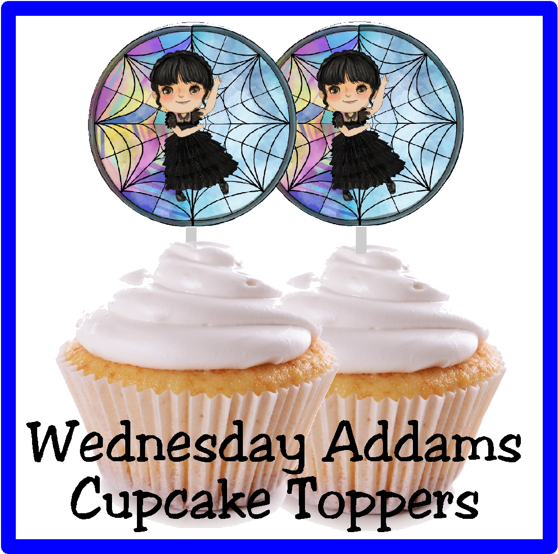 wednesday-addams-cupcake-topper-printable